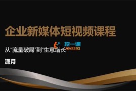 潇月《企业新媒体短视频课程》