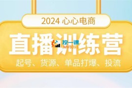 心心电商《2024年个体直播训练营》