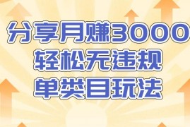 淘宝无货源店群无违规单类目玩法，轻松月赚300