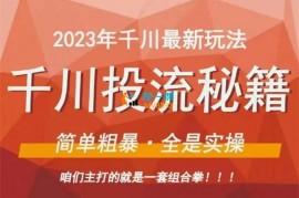 老干俊《2023年最新千川投流思路》