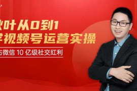 秋叶《从0到1学视频号运营实操》