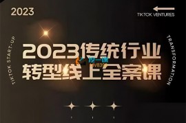 数据哥《2023传统行业转型线上全案课》