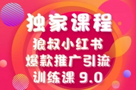 狼叔《小红书爆款推广引流训练课9.0》