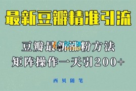 西贝《23年豆瓣最新引流术》