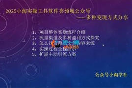 小淘《工具软件类公众号变现实操》