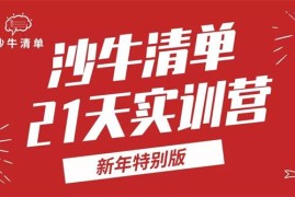 沙牛清单《21天实训营新年特别版》