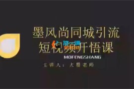 大墨《同城引流短视频开悟课》