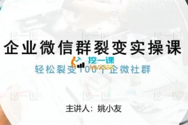 姚小友《企业微信群裂变实操课》