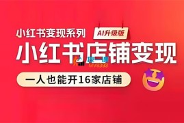 叶璞《小红书店铺变现营》