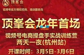 顶峯会《视频号电商操盘手线下课》