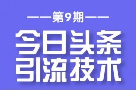 狼叔《今日头条引流技术第9期》