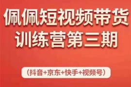 佩佩《短视频带货训练营第3期》