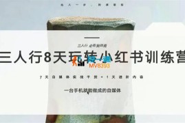 三人行《8天玩转小红书训练营》