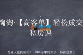 淘淘《高客单轻松成交私房课》