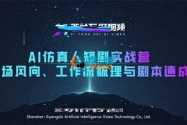 西羊石《AI仿真人短剧实战营第4期》