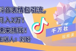 千万社《抖音表情包引流月入2W》