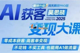 吴思晓《2026AI全域增长内训课》