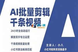 小八《AI批量剪辑千条视频》