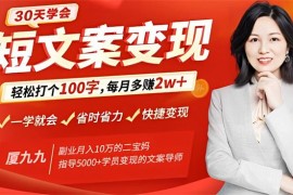 夏九九《30天学会短文案变现》