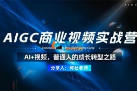 阿杜《AIGC商业视频实战营》