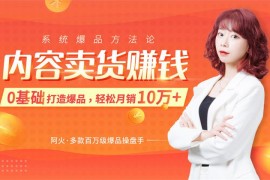 内容卖货赚钱：0基础打造卖爆品，每月轻松躺赚10w+
