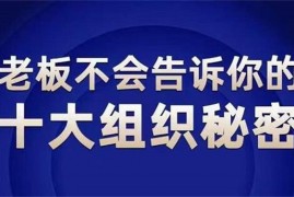 众筹：老板不会告诉你的十大组织秘密