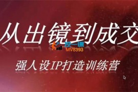 安先生《强人设IP打造短视频训练营》