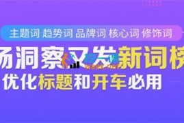 樊剑《生意参谋数据分析系列课程》