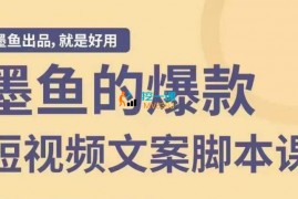 墨鱼《爆款短视频文案脚本课》