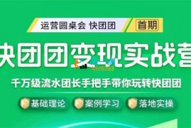 运营圆桌会《快团团变现实战营》