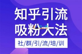 船长《无脑知乎爆粉引流实操课》