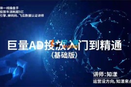 知漾《巨量AD投放入门到精通》