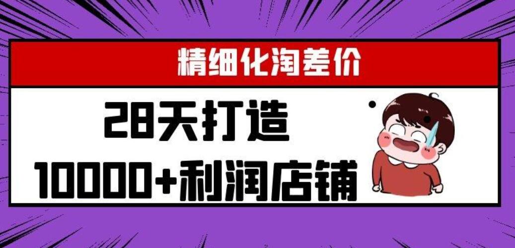 淘宝精细化淘差价28天打造10000+利润店铺