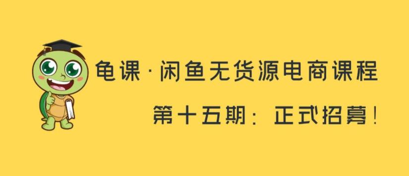 龟课闲鱼无货源电商课程第15期