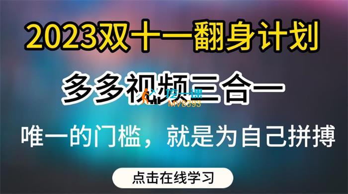 大橙《2023双十一翻身计划》课程封面.jpg