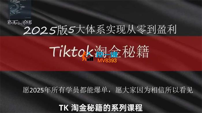 彩鲸俱乐部《TikTok跨境2025淘金秘籍》