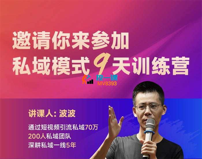 波波《私域模式9天训练营》