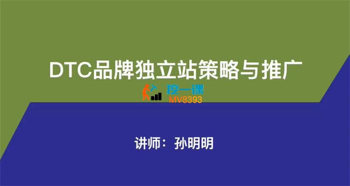 孙明明《DTC品牌独立站策略与推广》