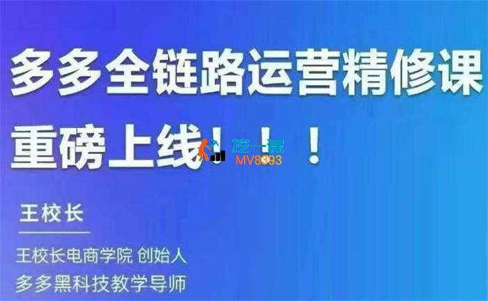 王校长《9月12拼多多实操新玩法》