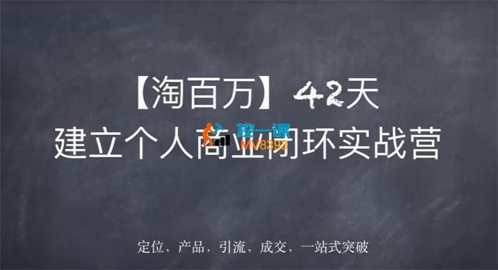 淘百万《建立个人商业闭环实战营》