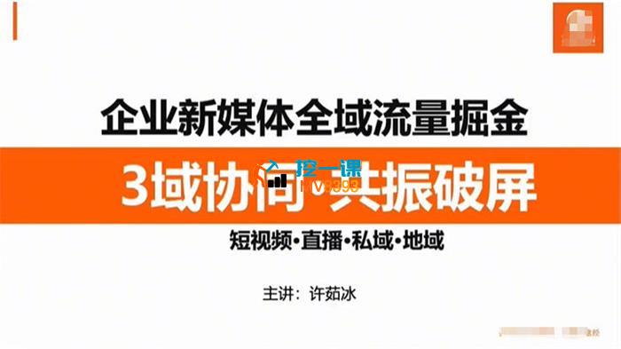 许茹冰《企业新媒体全域流量掘金》