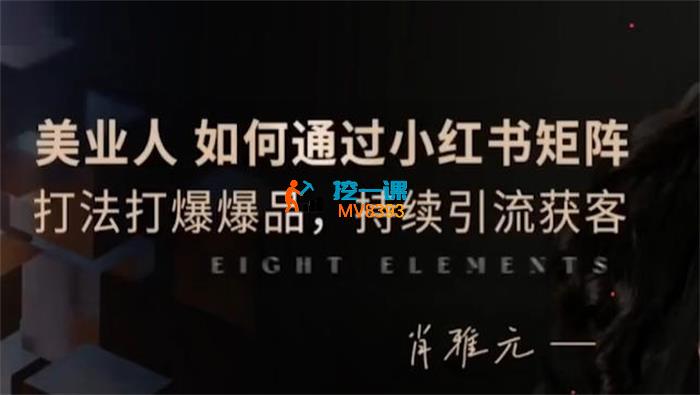 肖雅元《美业人小红书矩阵引流获客》