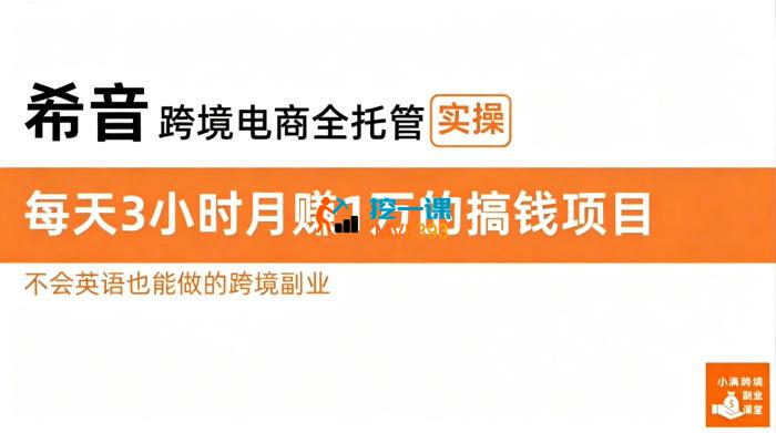 小满《希音跨境电商全托管实操》
